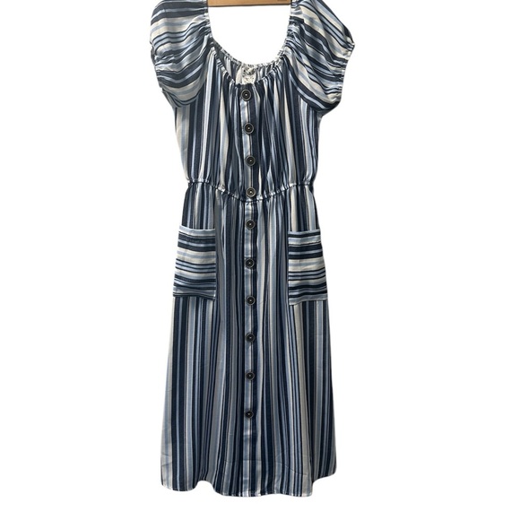 NAIF Dresses & Skirts - Naïf Striped Blue Dress~ Size M